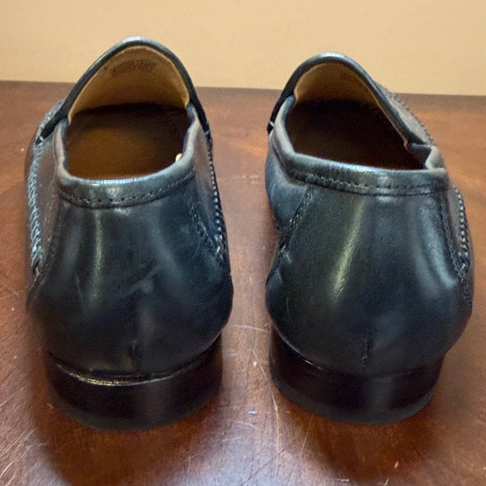 Florsheim Men's Black Woven Leather Slip-Ons - Picture 4 of 7